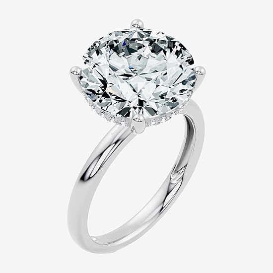 Signature By Modern Bride (F / Vs2) Womens 8 1/10 Ct. T.W. Lab Grown White Diamond 14K Gold Round Engagement Ring