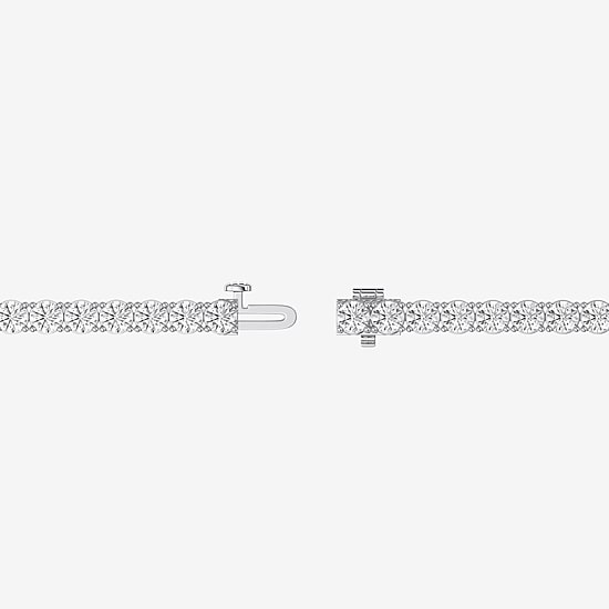 (F / Vs2) Womens 10 Ct.T.W. Lab Grown White Diamond Sterling Silver 7.25 Inch Tennis Bracelet