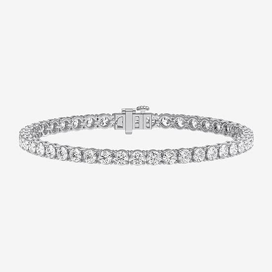 (F / Vs2) Womens 10 Ct.T.W. Lab Grown White Diamond Sterling Silver 7.25 Inch Tennis Bracelet