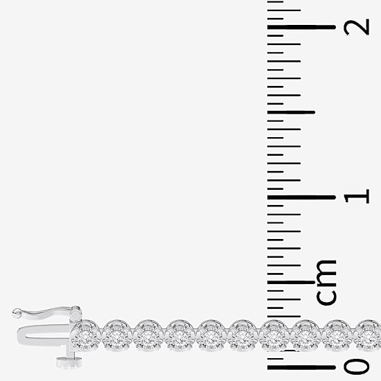 (F / Vs2) Womens  5 CT. T.W. White Diamond Sterling Silver 17 Inch Tennis Necklace