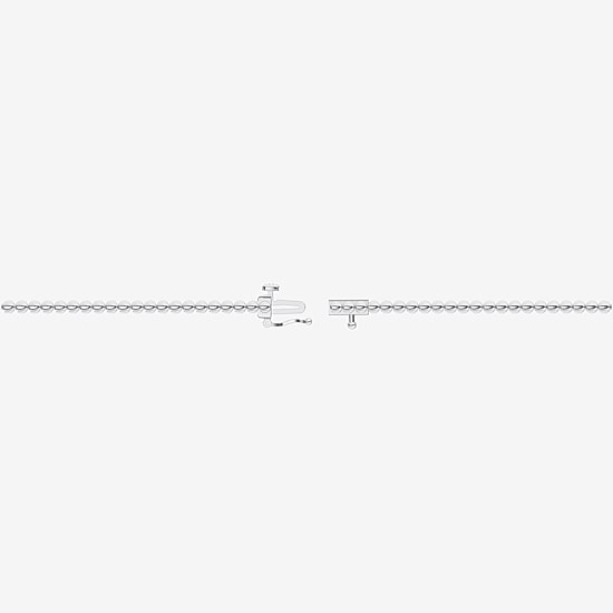 (F / Vs2) Womens White Diamond Sterling Silver 18 Inch Tennis Necklace
