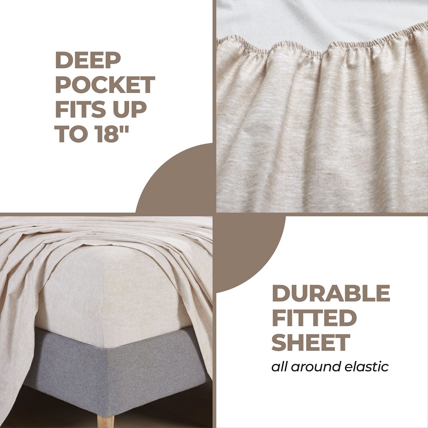 SUPERIOR® Melange Chambray Plain Weave Deep Pocket Sheet Set