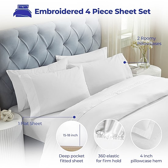 SUPERIOR® Harrison Smooth Sateen Weave 320tc Sheet Set