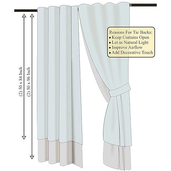 Truly Soft Everyday Solid Rod Pocket Light-Filtering Set of 2 Curtain Panel