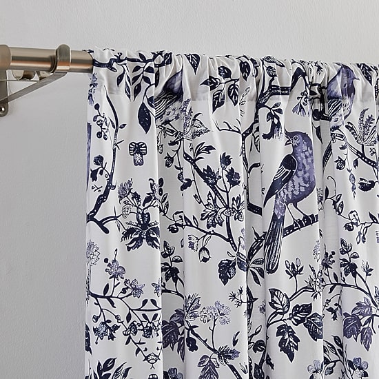Brooklyn Loom Ava Floral Rod Pocket Light-Filtering Set of 2 Curtain Panel