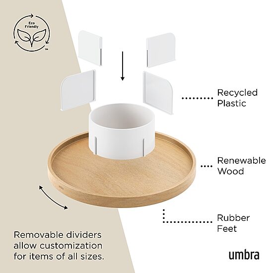 Umbra Bellwood Wood Lazy Susan