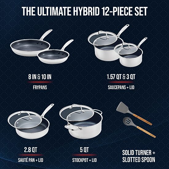 Blue Diamond Bond Stainless Steel 12-pc. Cookware Set