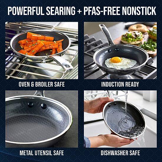 Blue Diamond Bond Stainless Steel 8" Fry Pan