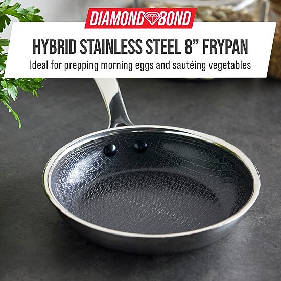 Blue Diamond Bond Stainless Steel 8" Fry Pan