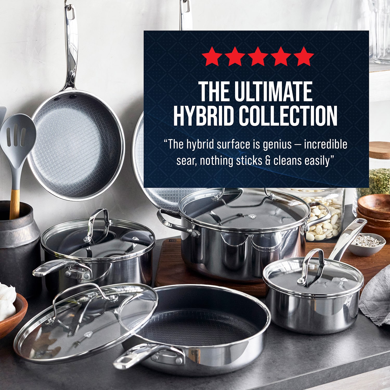 Blue Diamond 4 Qt Stainless Steel Saute Pan