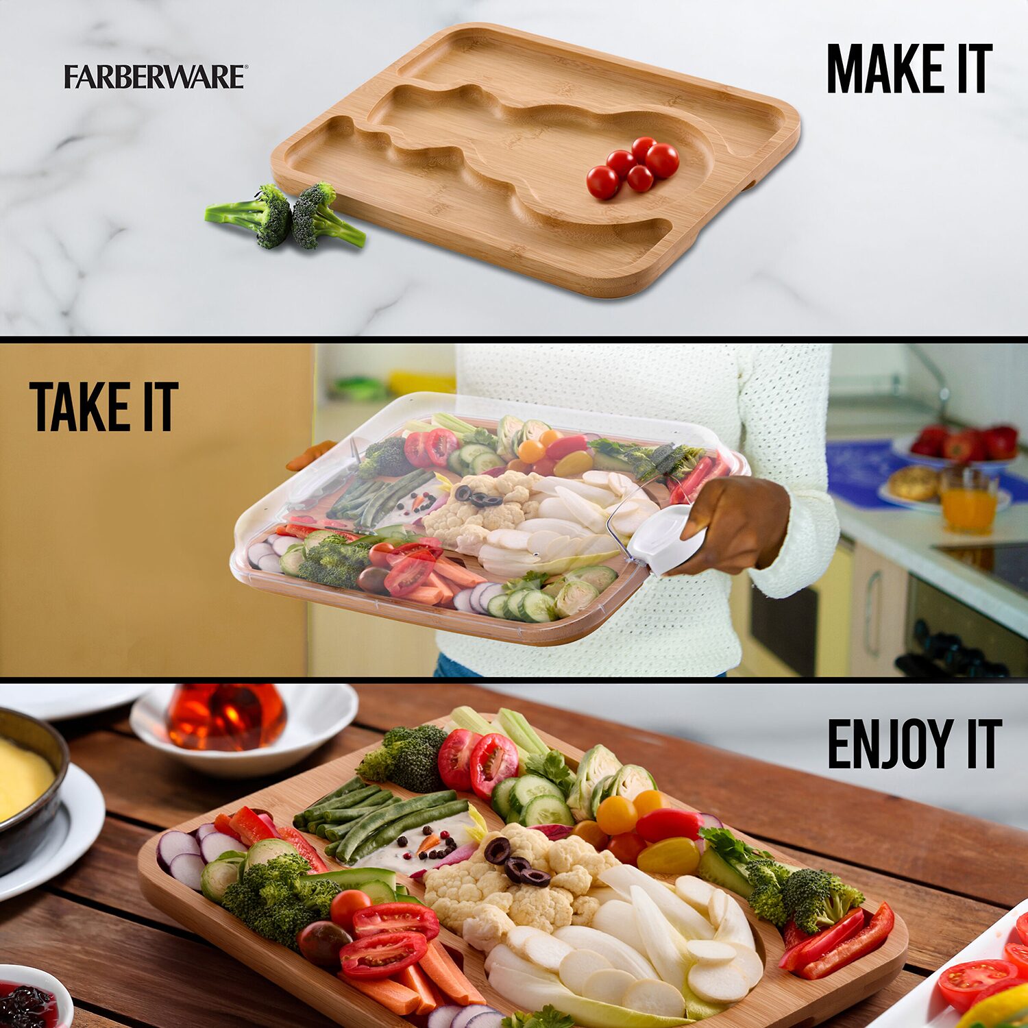 Farberware Snowman Build a Board Tray