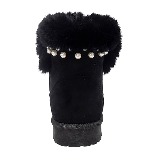 Pop Womens Henly Faux Fur Lined Flat Heel Winter Boots