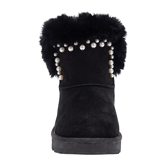 Pop Womens Henly Faux Fur Lined Flat Heel Winter Boots