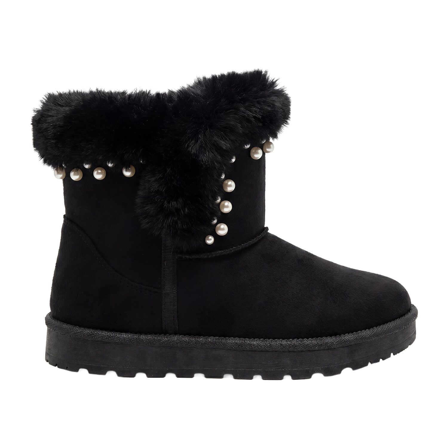 Pop Womens Henly Faux Fur Lined Flat Heel Winter Boots