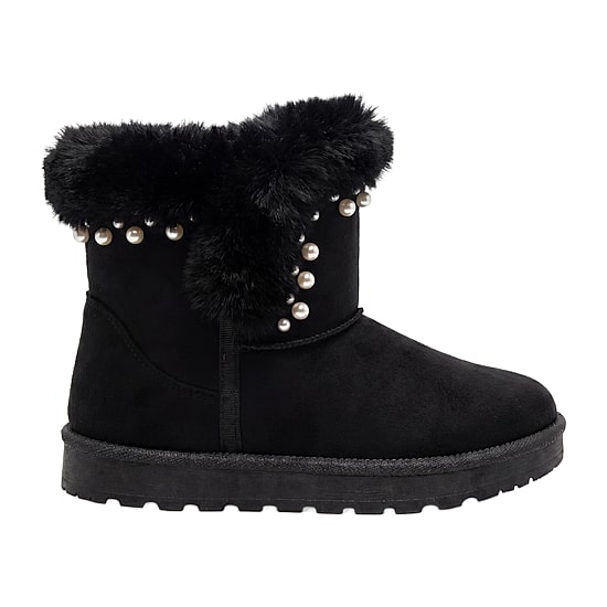 Pop Womens Henly Faux Fur Lined Flat Heel Winter Boots