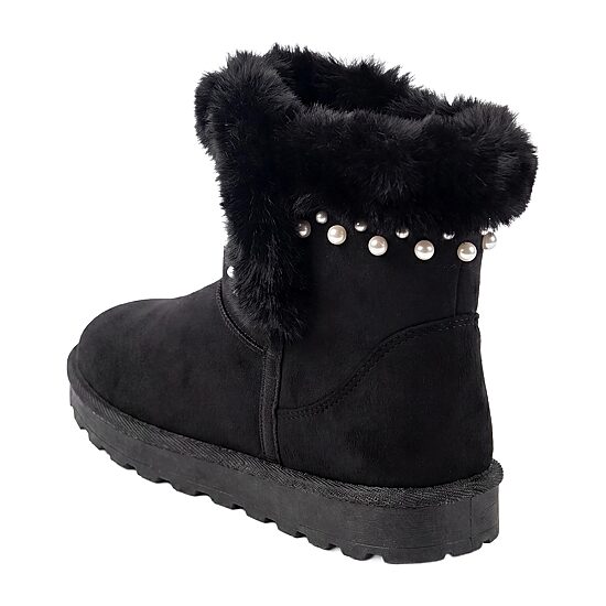 Pop Womens Henly Faux Fur Lined Flat Heel Winter Boots