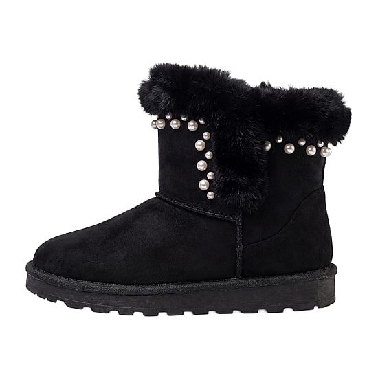 Pop Womens Henly Faux Fur Lined Flat Heel Winter Boots