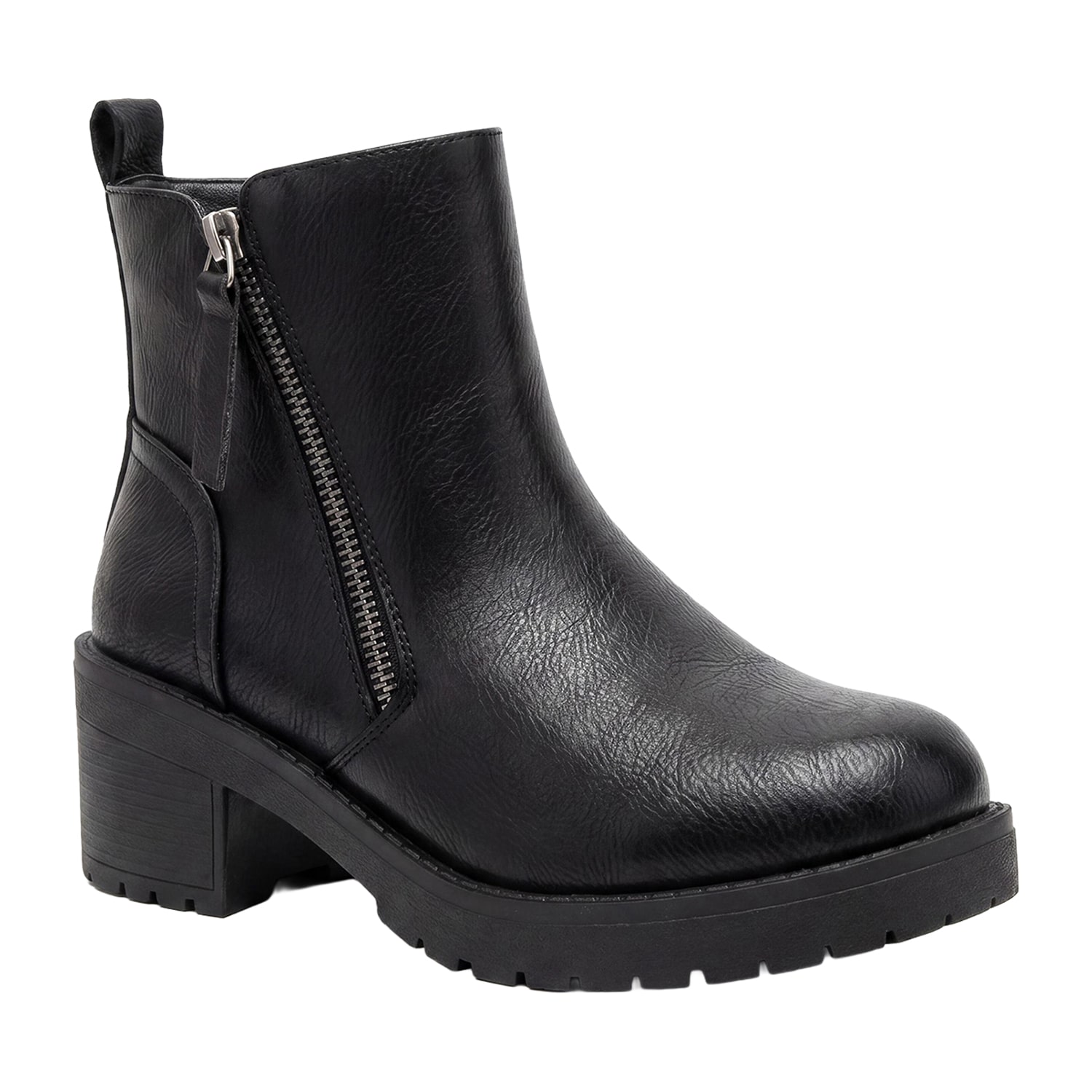 Pop Womens Elspeth Block Heel Booties