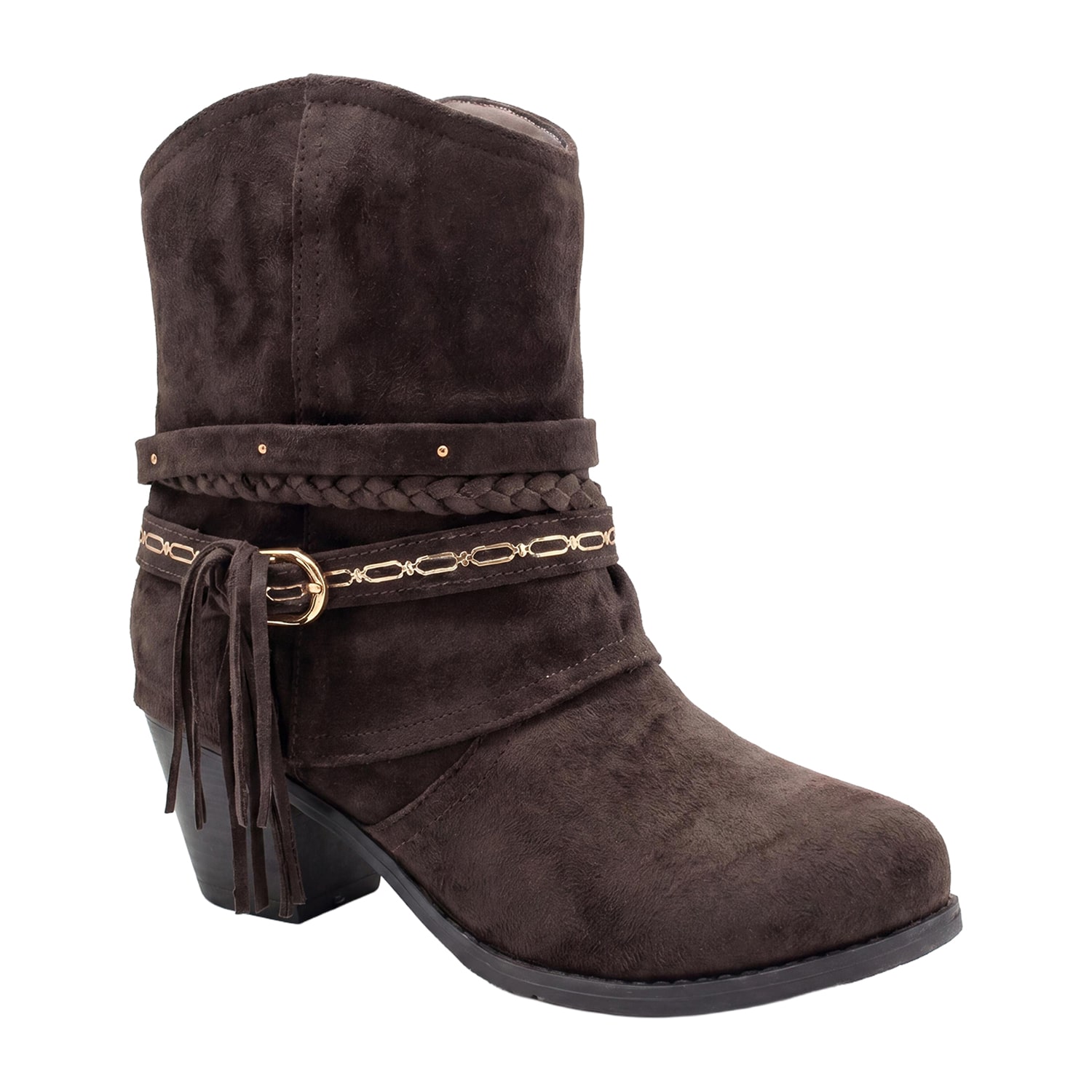 Pop Womens Kavia Block Heel Booties