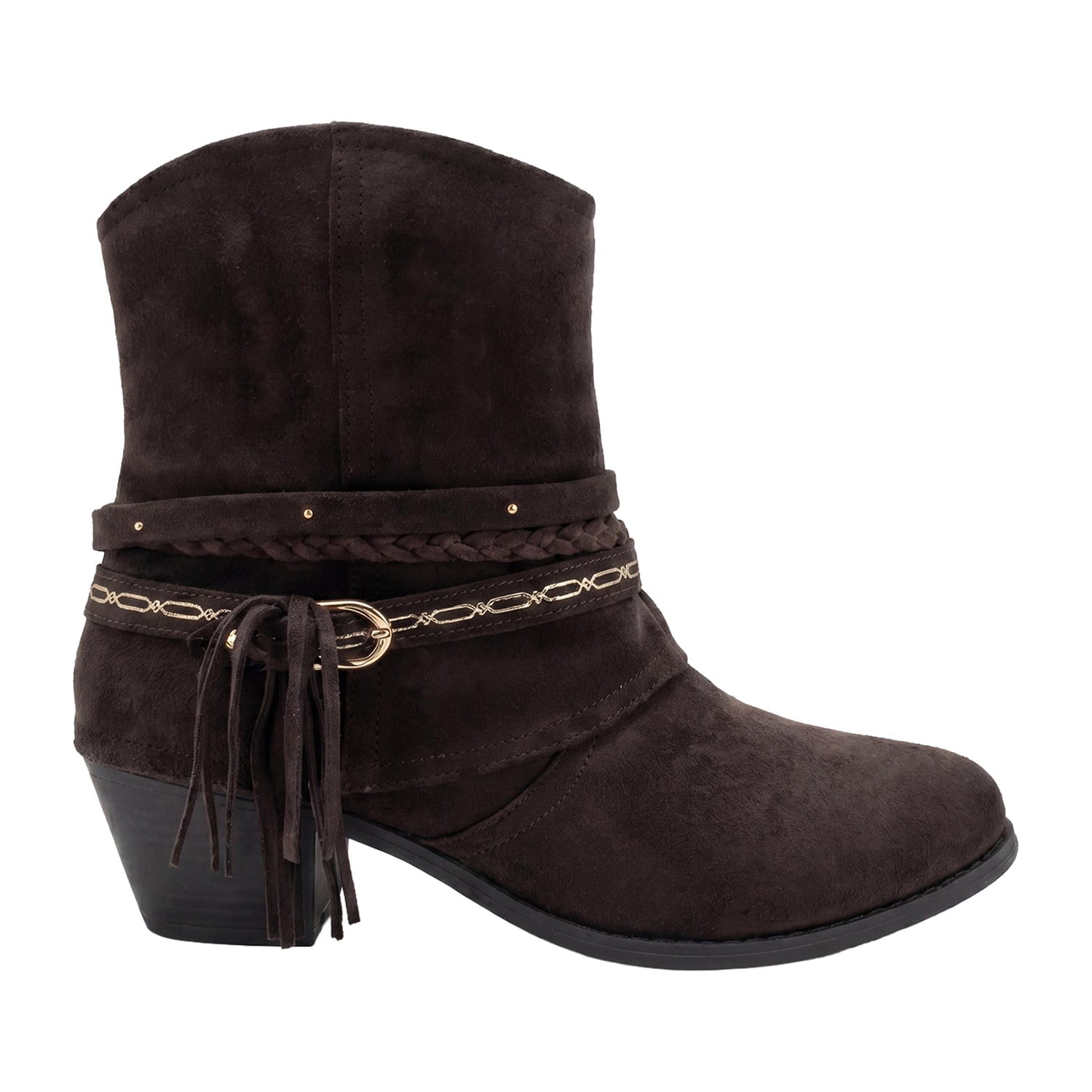 Pop Womens Kavia Block Heel Booties
