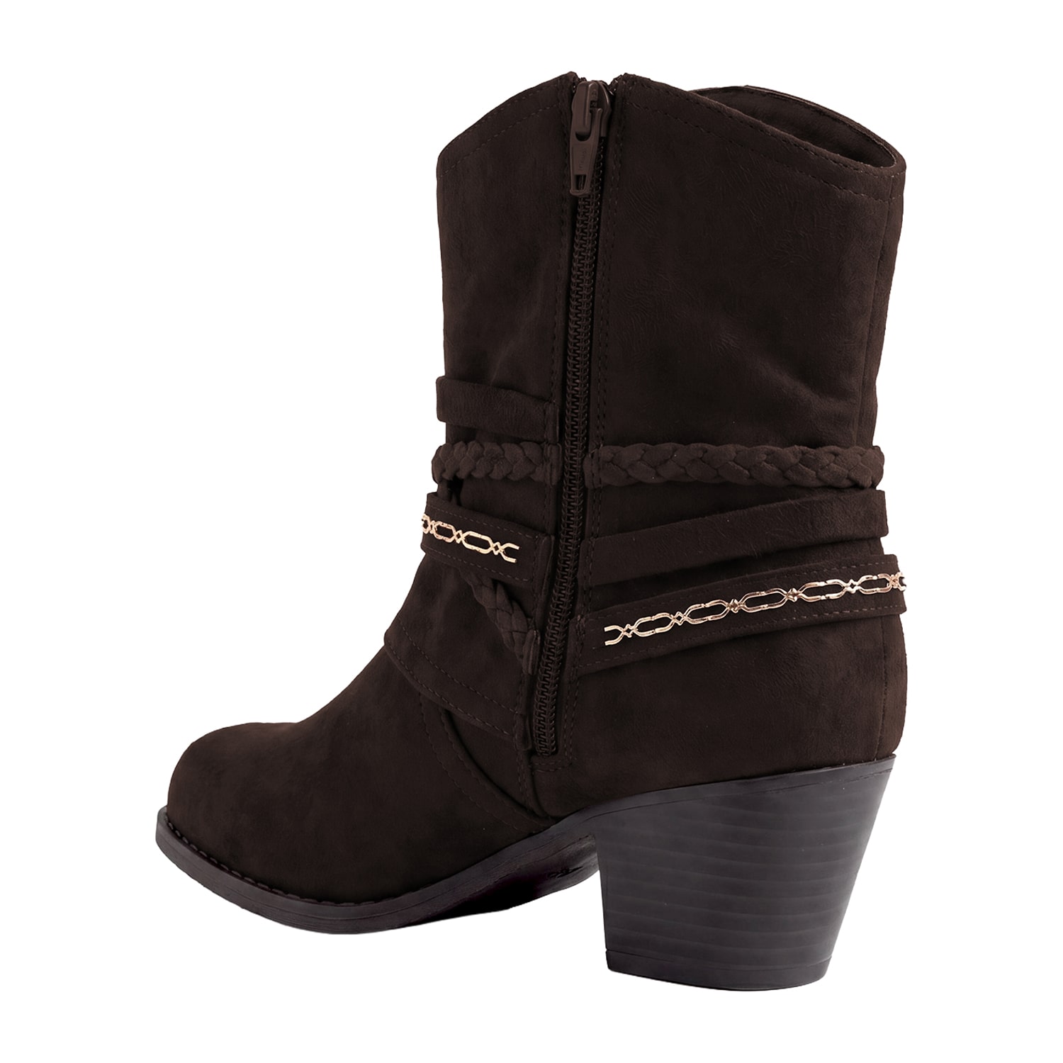 Pop Womens Kavia Block Heel Booties