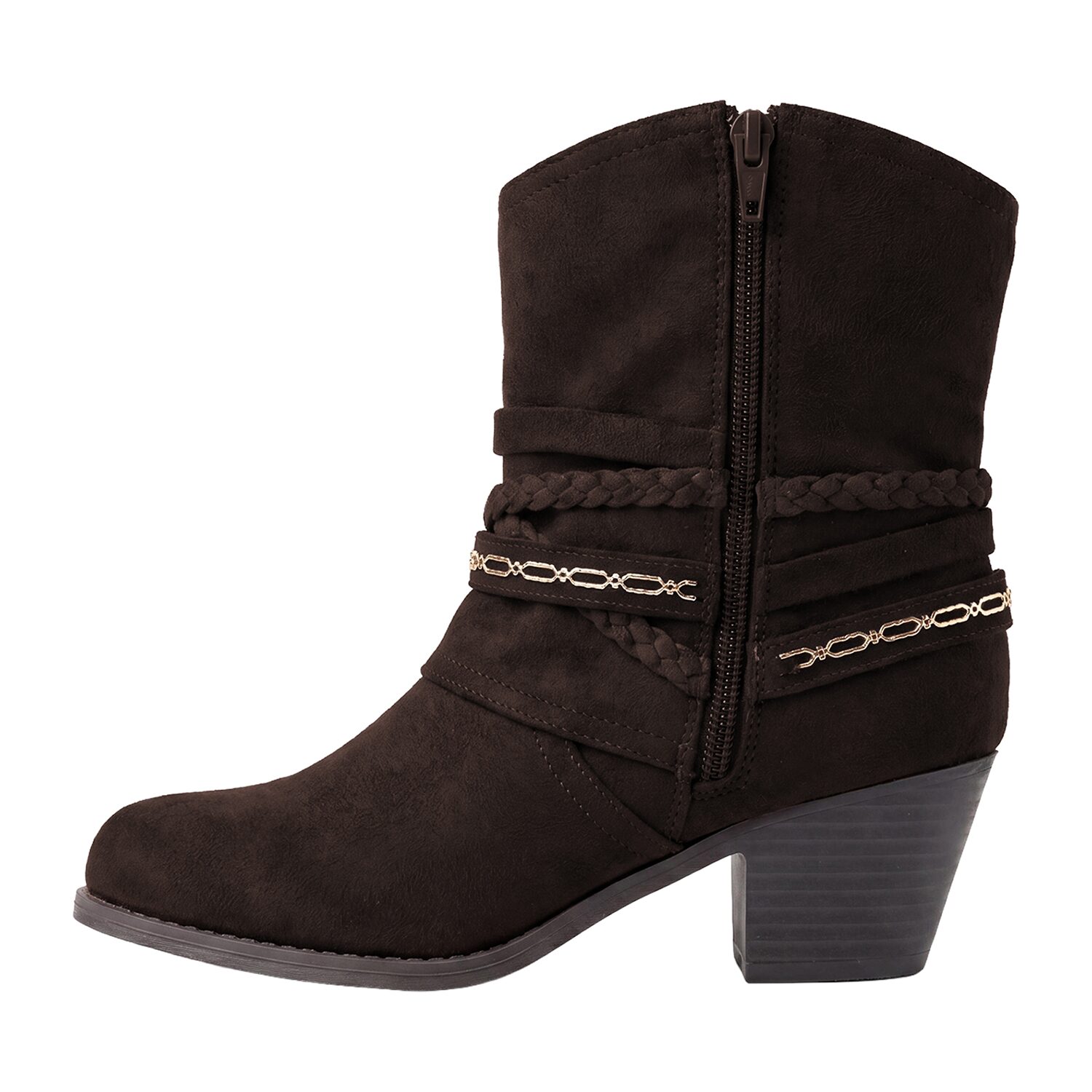 Pop Womens Kavia Block Heel Booties