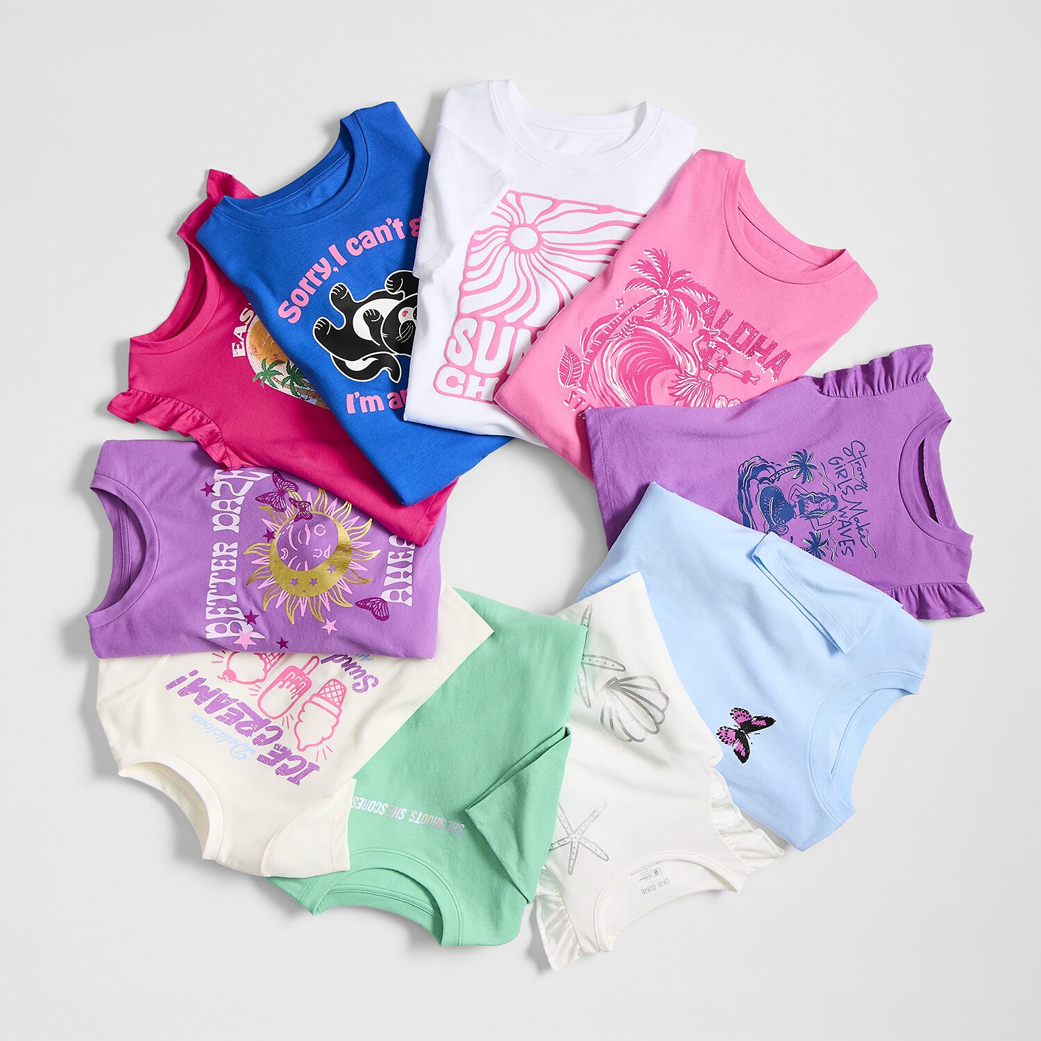 Xersion Little & Big Kid Girls Crew Neck Short Sleeve Relaxed Fit Graphic T-Shirt