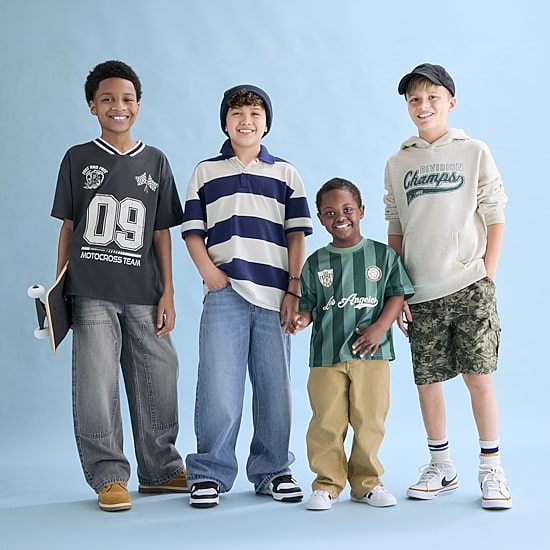 Thereabouts Little & Big Kid Boys V Neck Short Sleeve Oversized Graphic T-Shirt