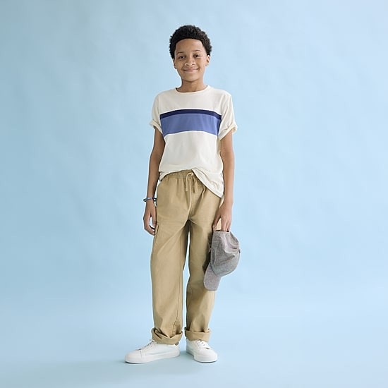 Thereabouts Pull-On Little & Big Kid Boys Drawstring Waist Straight Cargo Pant