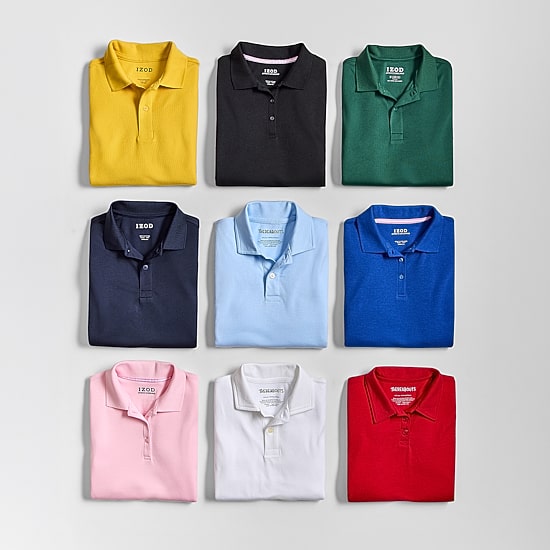 IZOD Little & Big Kid Girls Short Sleeve Regular Fit Polo Shirt