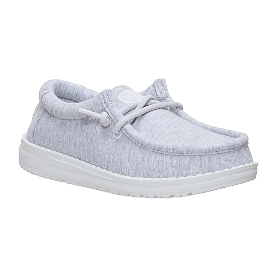 HEYDUDE Wally Stretch Jersey Youth Boys Round Closed Toe Slip-On Shoe