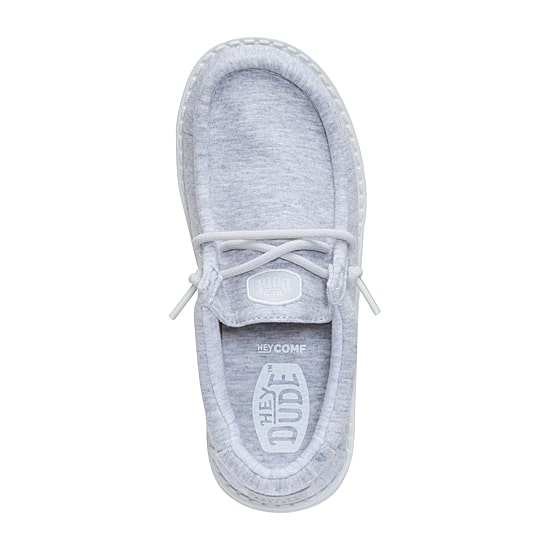 HEYDUDE Wally Stretch Jersey Youth Boys Round Closed Toe Slip-On Shoe