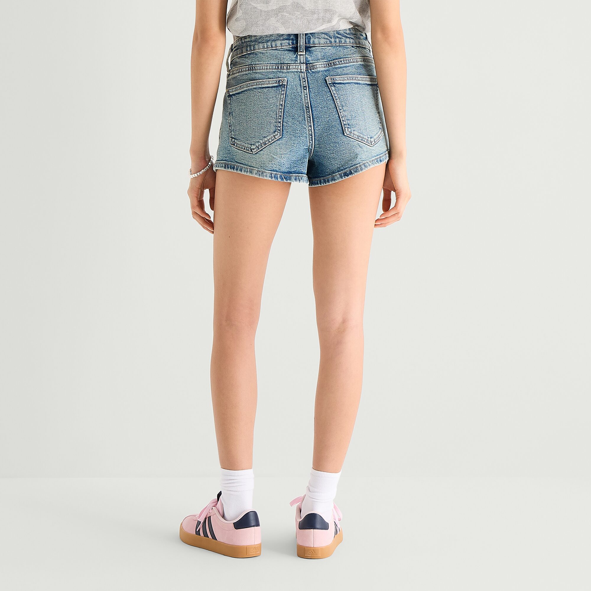 Arizona Womens 2 1/2" Mid Rise Juniors Denim Short