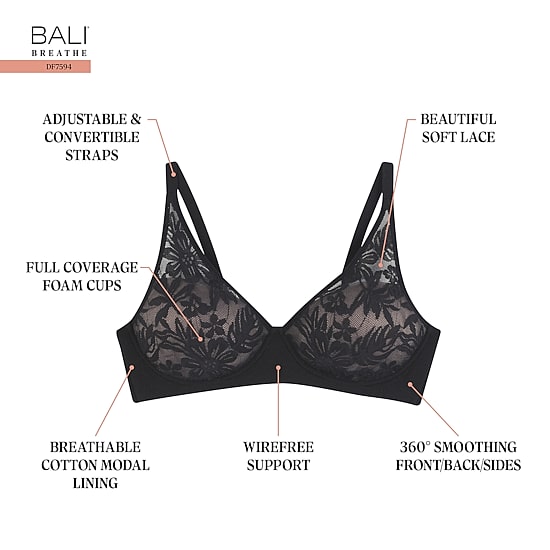 Bali Breathe Cotton Modal Wireless T-Shirt Bra DF7594