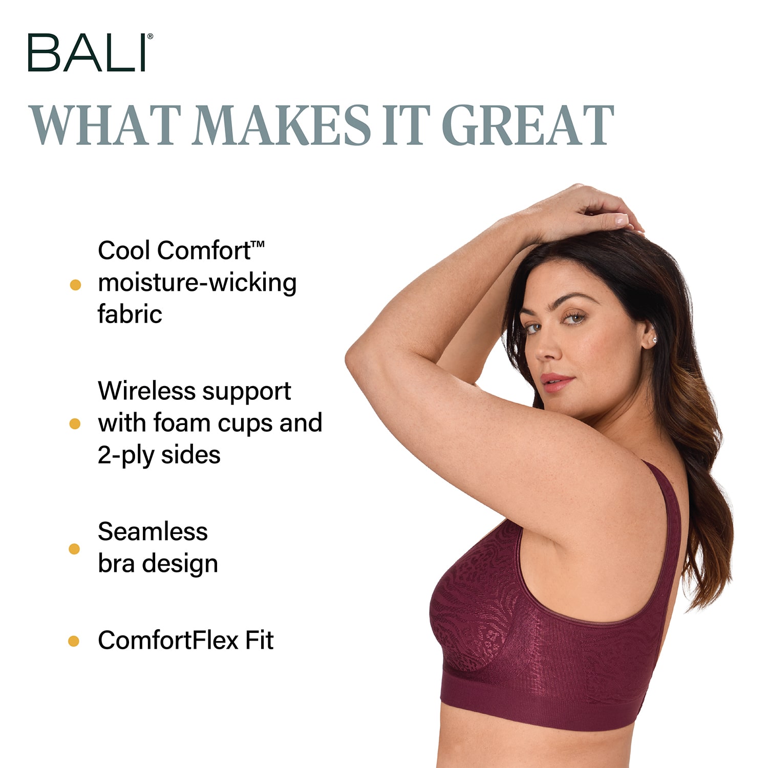 Bali Seamless T-Shirt Full Coverage Bra Df3488