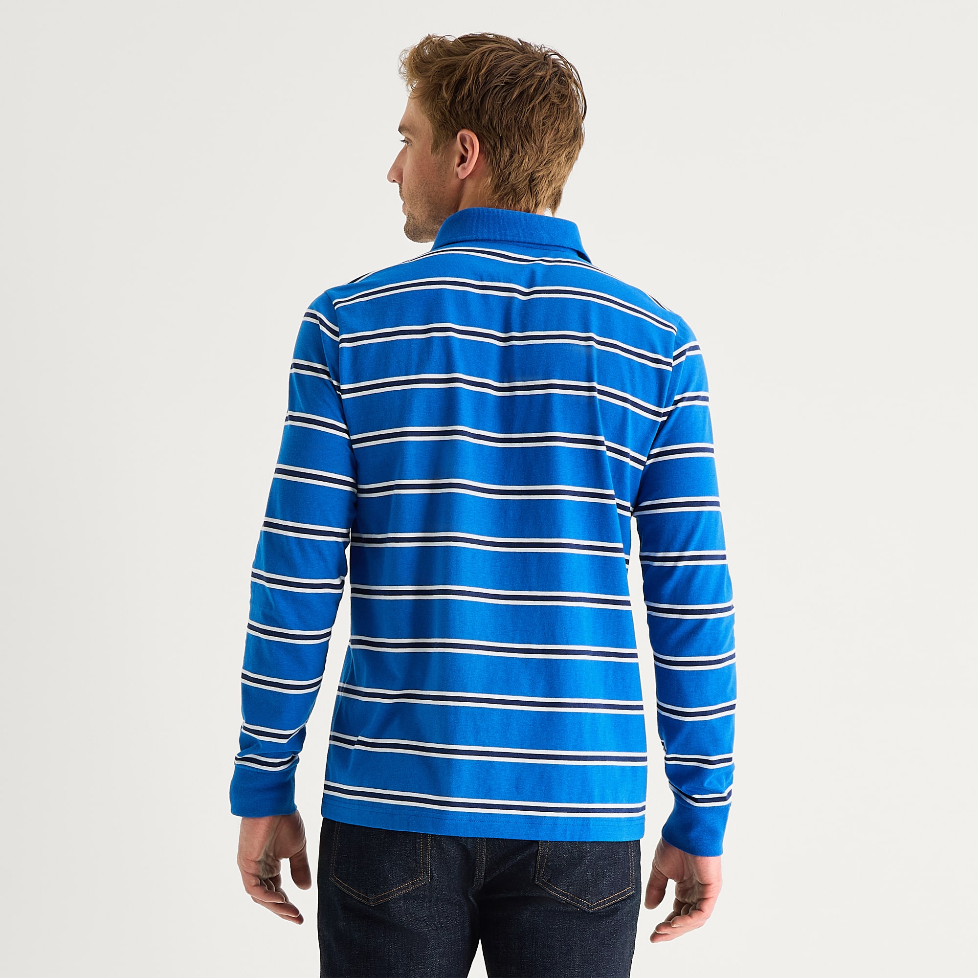 St. John's Bay Super Soft Jersey Mens Classic Fit Long Sleeve Polo Shirt