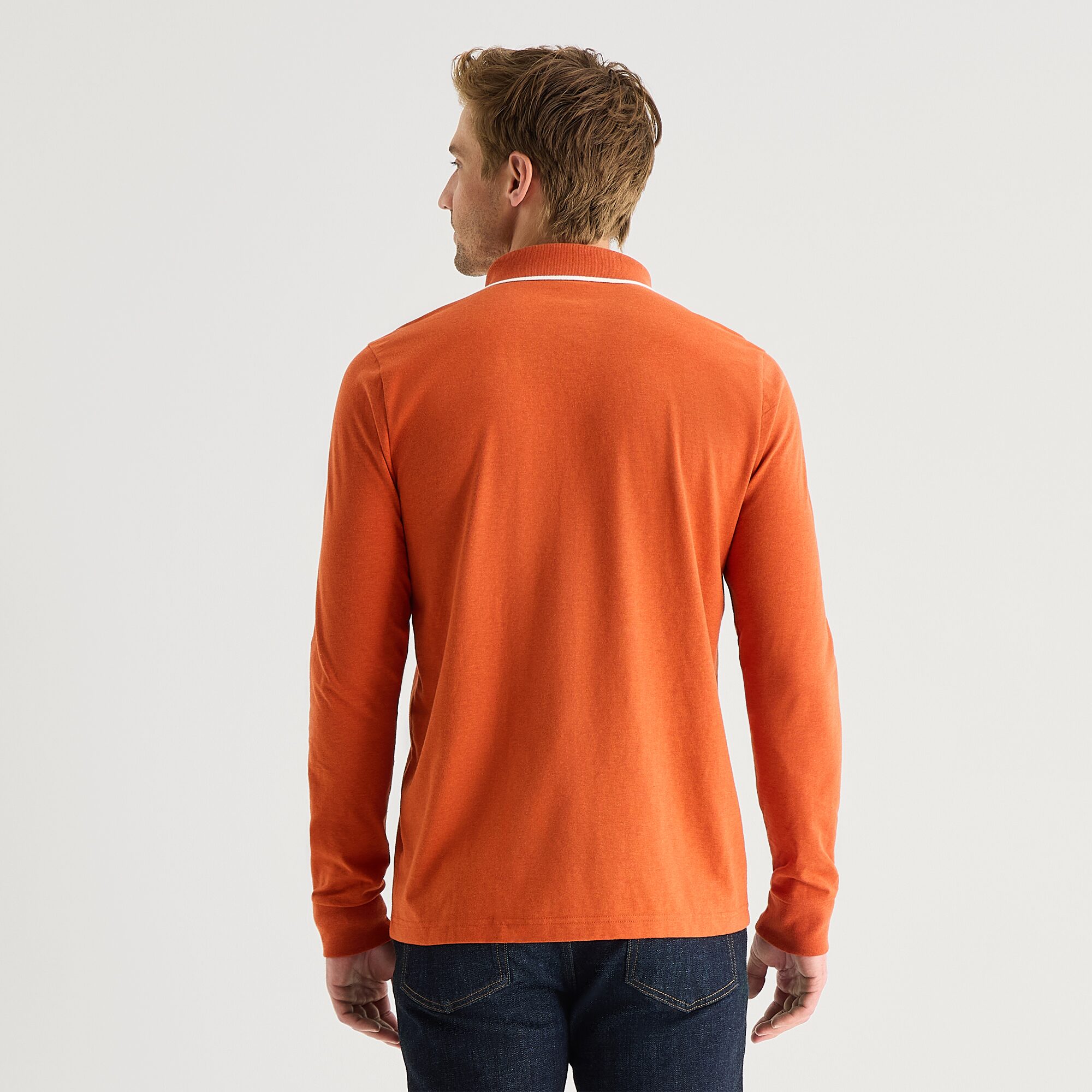 St. John's Bay Super Soft Jersey Mens Classic Fit Long Sleeve Polo Shirt