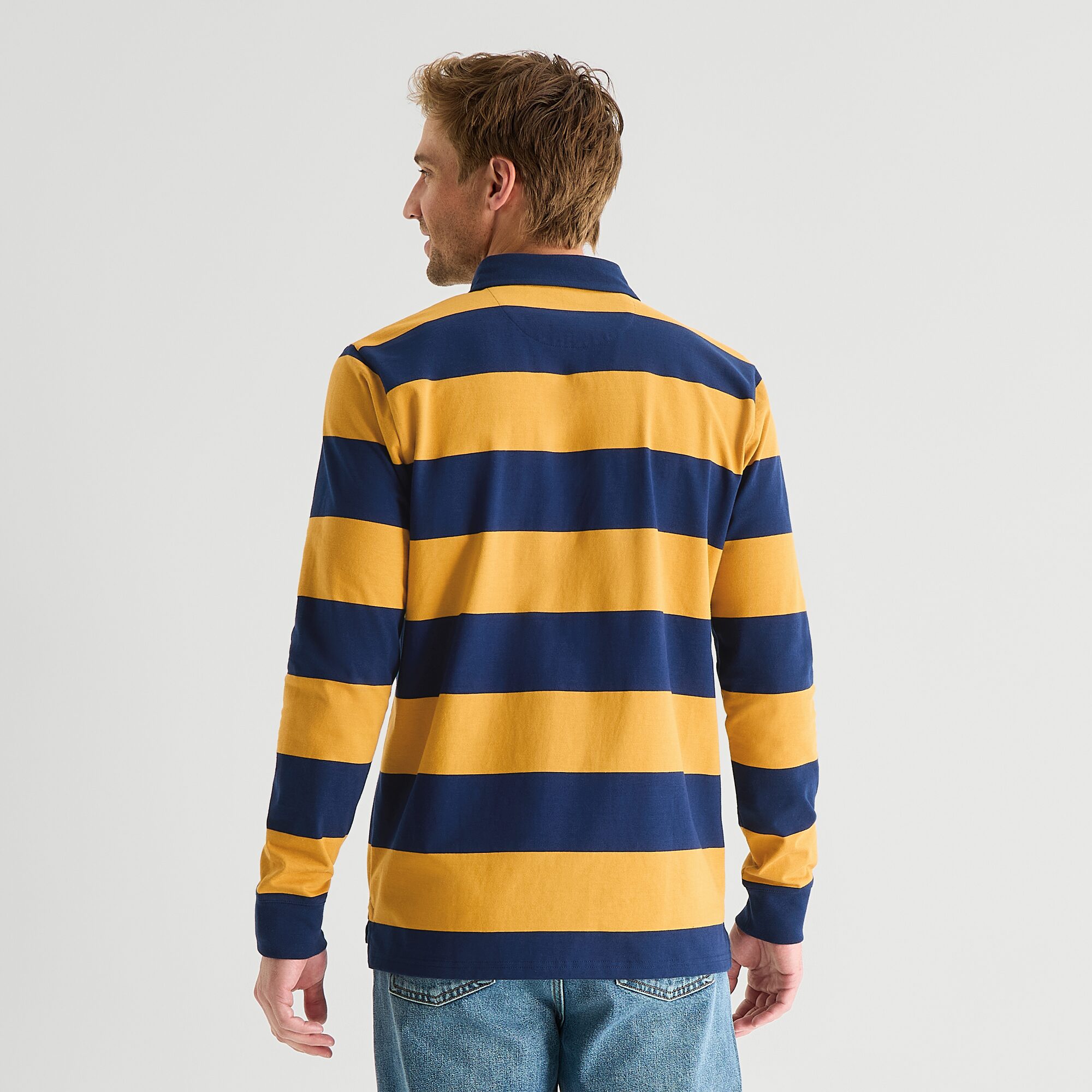 St. John's Bay Rugby Mens Classic Fit Long Sleeve Polo Shirt