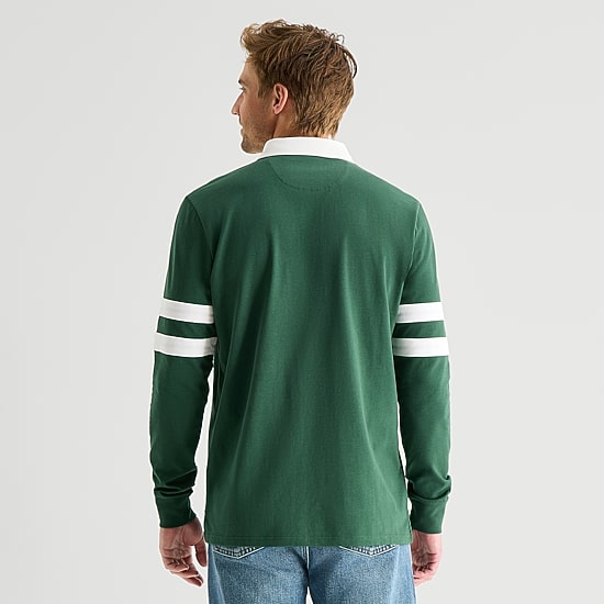St. John's Bay Rugby Mens Classic Fit Long Sleeve Polo Shirt