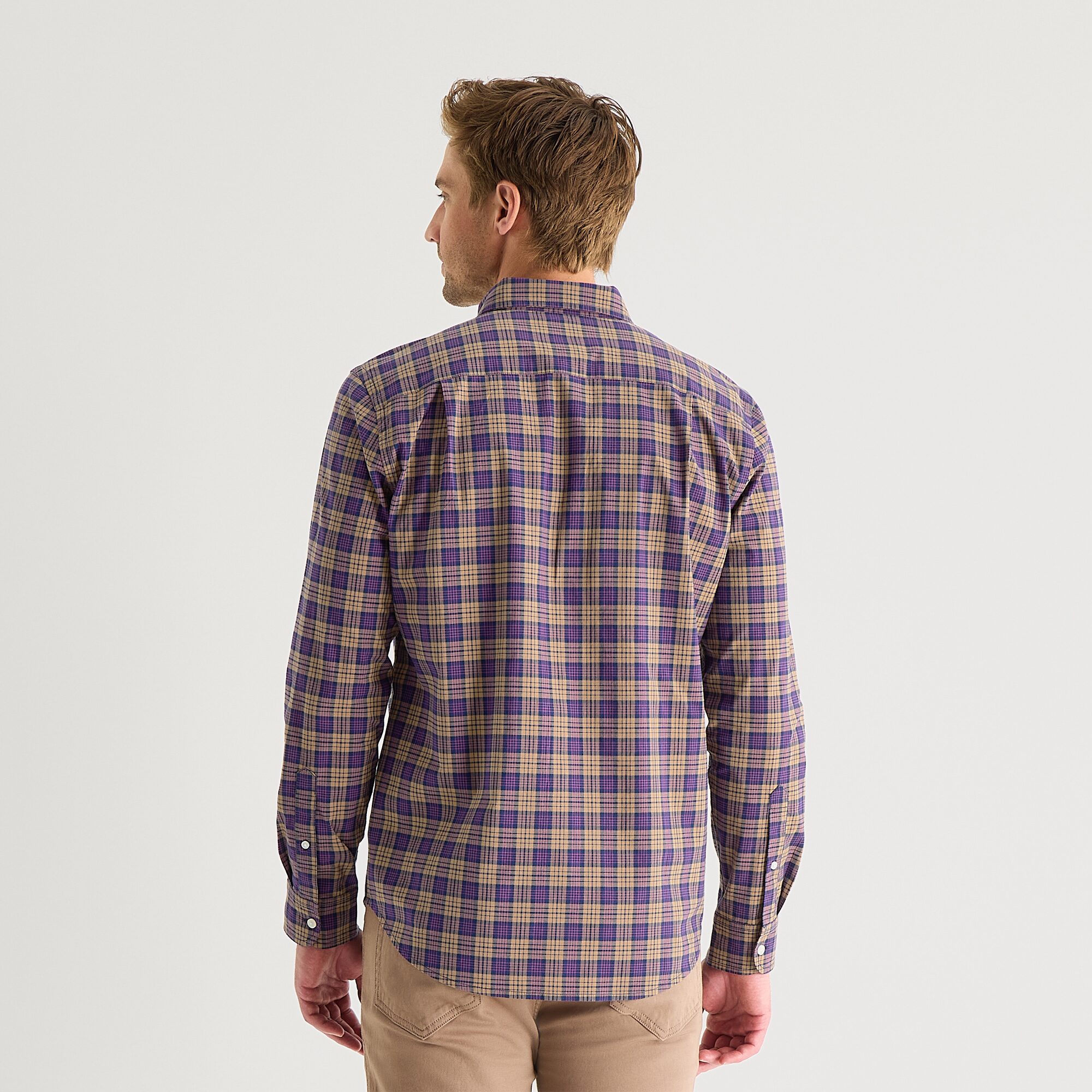 St. John's Bay Poplin Mens Long Sleeve Classic Fit Button-Down Shirt
