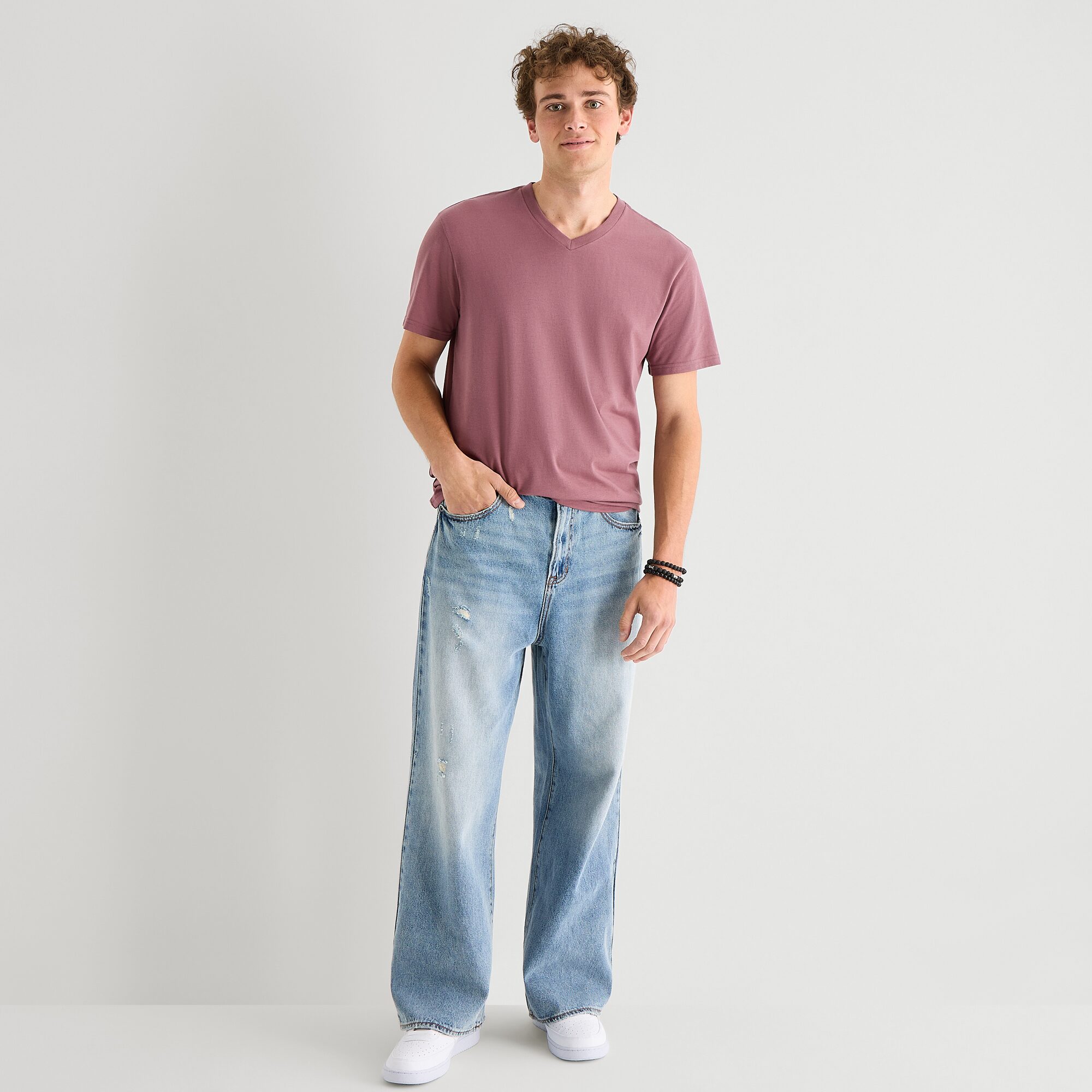 Arizona Mens V Neck Short Sleeve T-Shirt