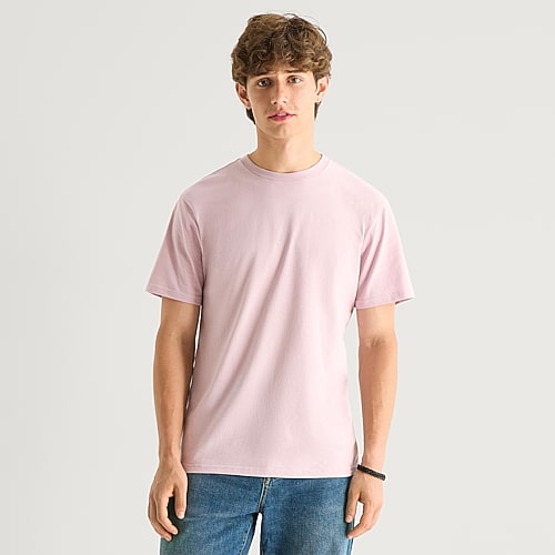 Arizona Mens Crew Neck Short Sleeve T-shirt In Pink