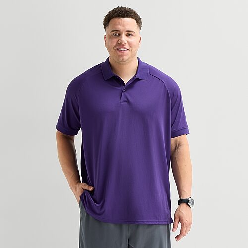 Xersion Mens Short Sleeve Polo Shirt In Purple