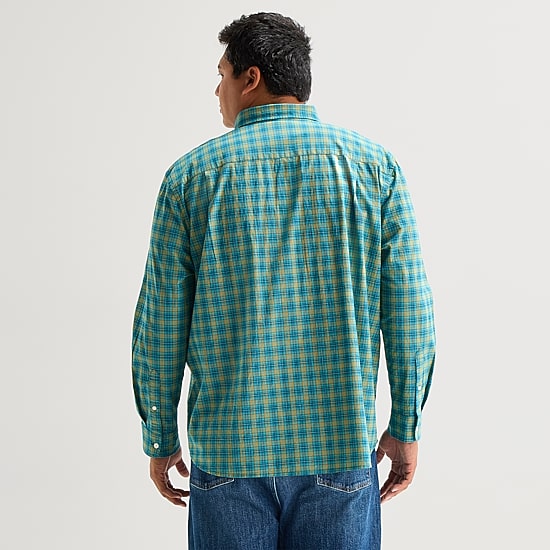 St. John's Bay Everyday Stretch Mens Long Sleeve Classic Fit Big and Tall Button-Down Shirt