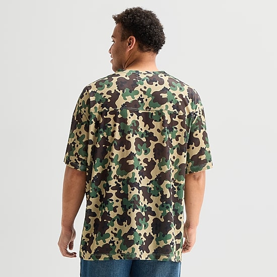 Arizona Mens V Neck Short Sleeve Big and Tall Jersey