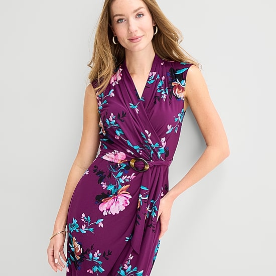 Marc New York Womens V Neck Sleeveless Floral Sheath Dress