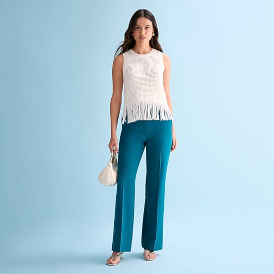 Worthington Fringe Tank + Modern Perfect Trouser