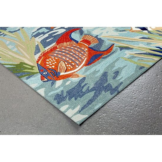 Liora Manne Ravella Tropical Fish Animal Hand Tufted Indoor Outdoor Rectangular Accent Rug