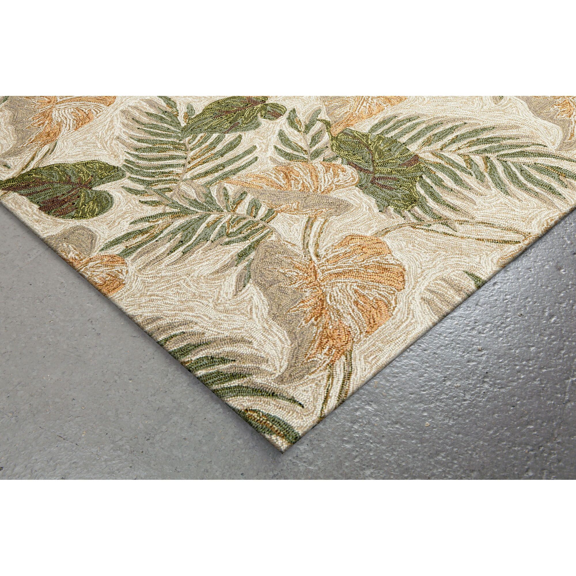 Liora Manne Ravella Tropical Leaf Hand Tufted Indoor Outdoor Rectangular Accent Rug