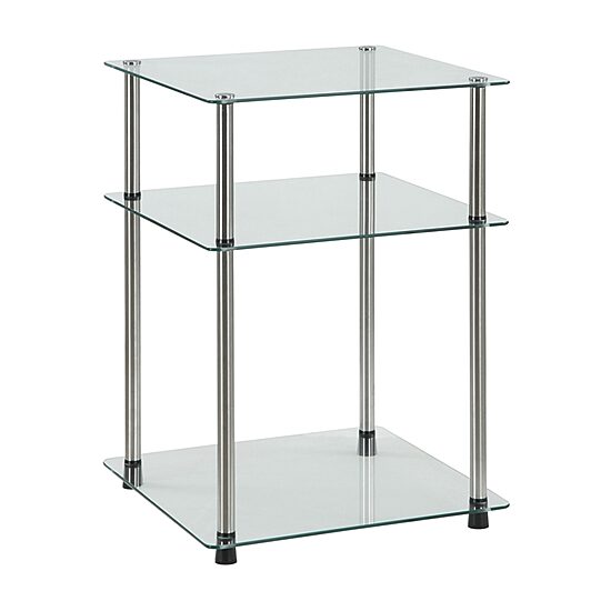 Convenience Concepts Designs2go 3 Tier Living Room Collection Glass Tower